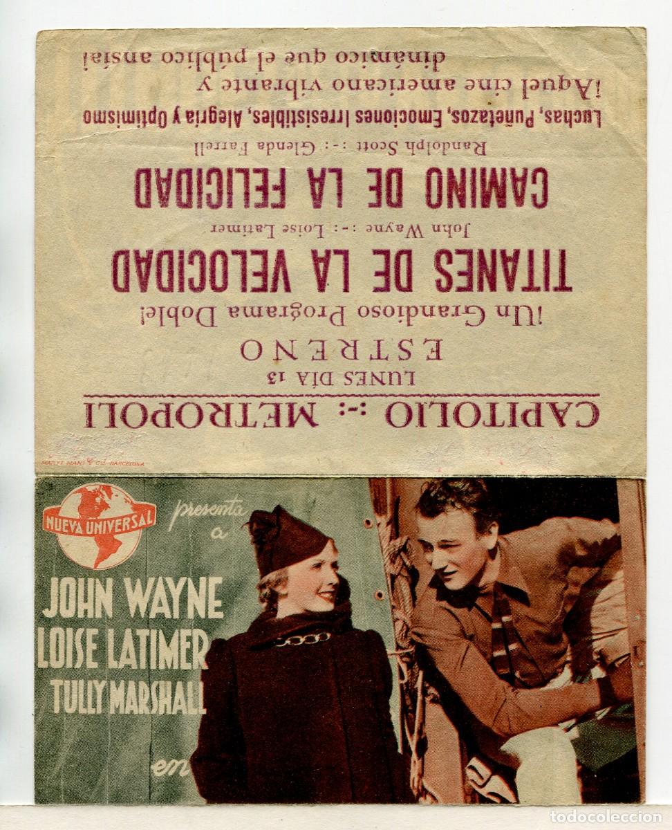 Cine: EL TITANES DE LA VELOCIDAD, con John Wayne. - Foto 2
