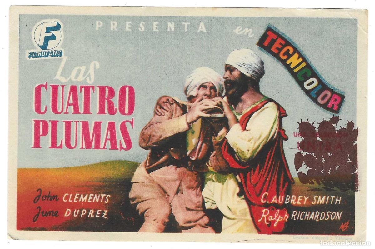 Cine: Programa Cine. Las Cuatro Plumas. John Clements. 19-1571 - Foto 1