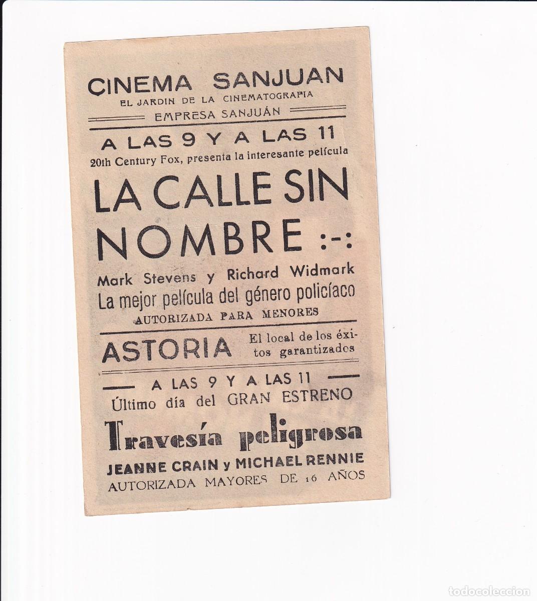 Cine: LA CALLE SIN NOMBRE .- MARK STEVENS - Foto 2