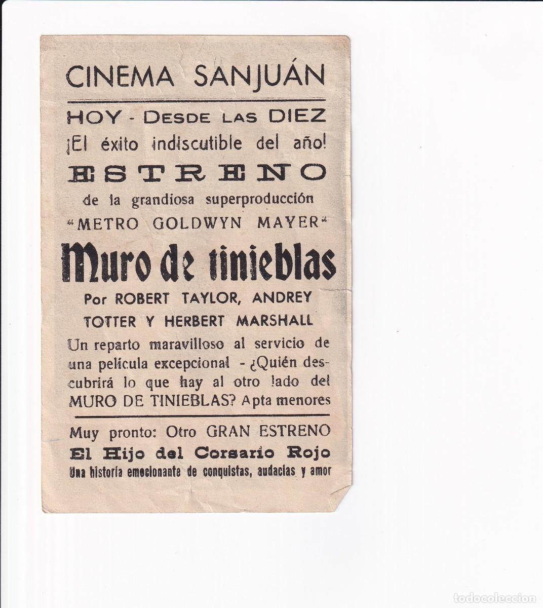 Cine: MURO DE TINIEBLAS .- ROBERT TAYLOR - Foto 2