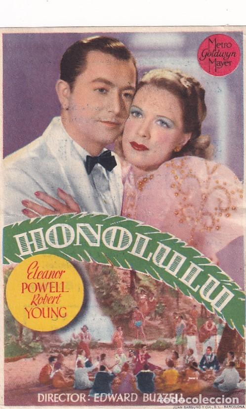 Cinema: HONOLULU ELEANOR POWELL ROBERT YOUNG PROGRAMA DE MANO. CINE ALHMABRA LOGRO&Ntilde;O