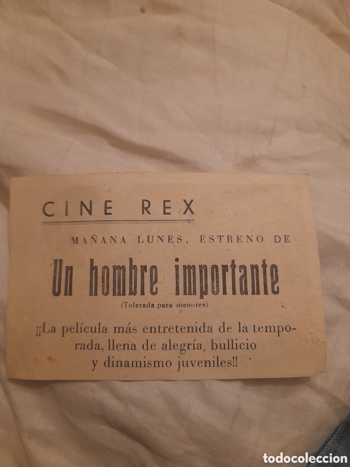 Cine: Antiguo folleto de mano de Cine Rex - Foto 2