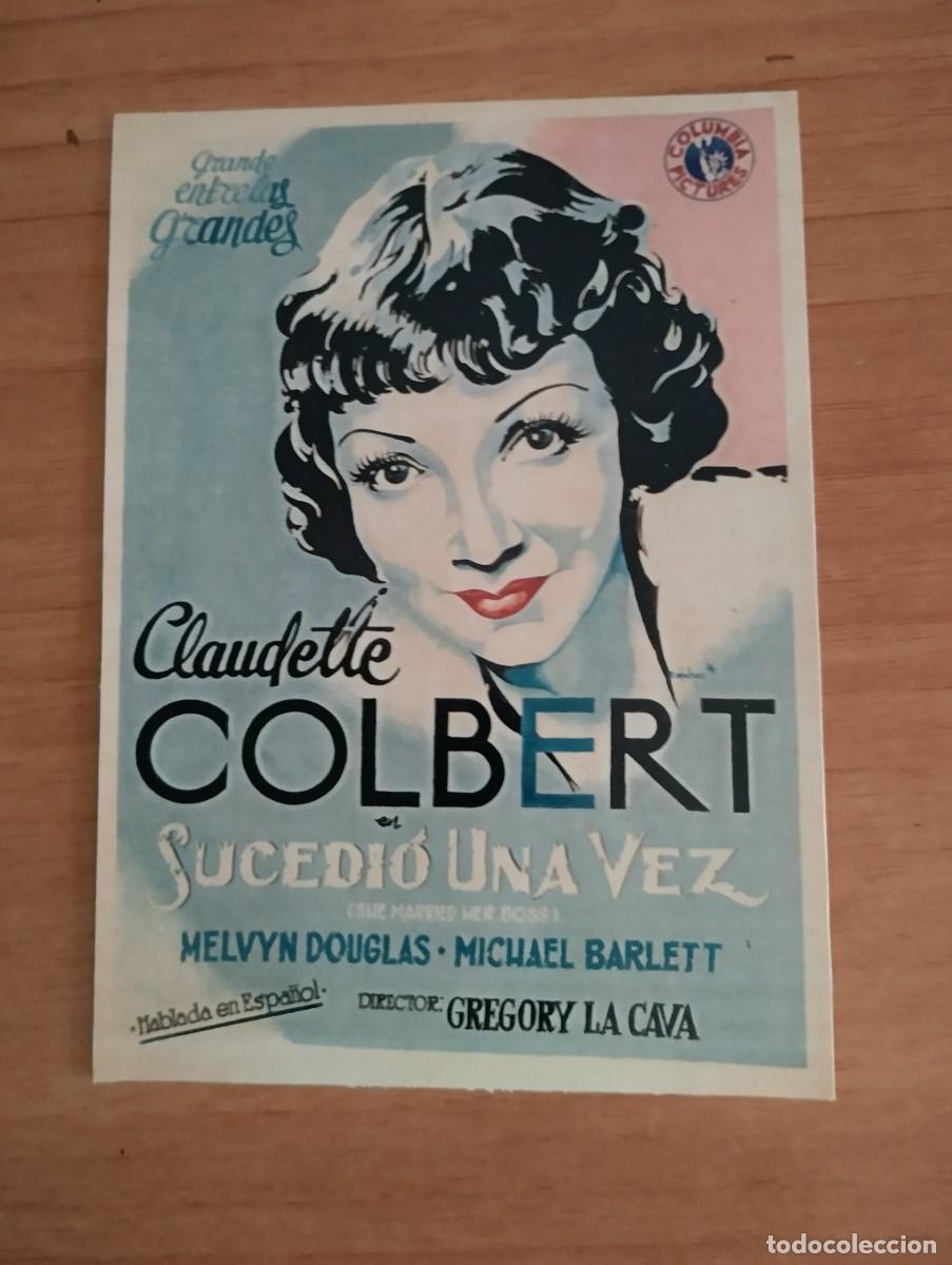 Cine: N&ordm;3-- PROGRAMA DE CINE DE LA PELICULA --SUCEDIO UNA VEZ (edit.esteban lirola) - Foto 1