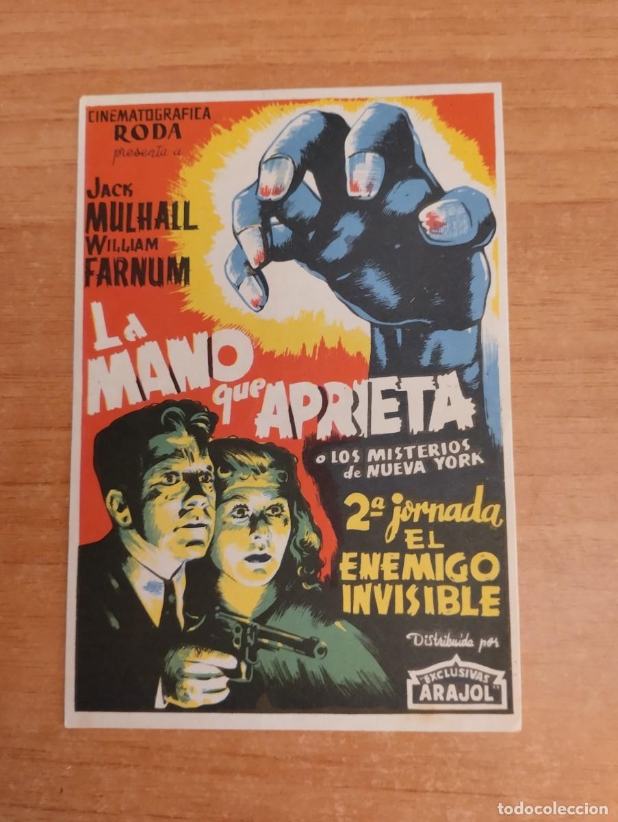 Cinema: N3-- PROGRAMAS DE CINE -- LA MANO QUE APRIETA O LOS MISTERIOS DE NUEVA YORK