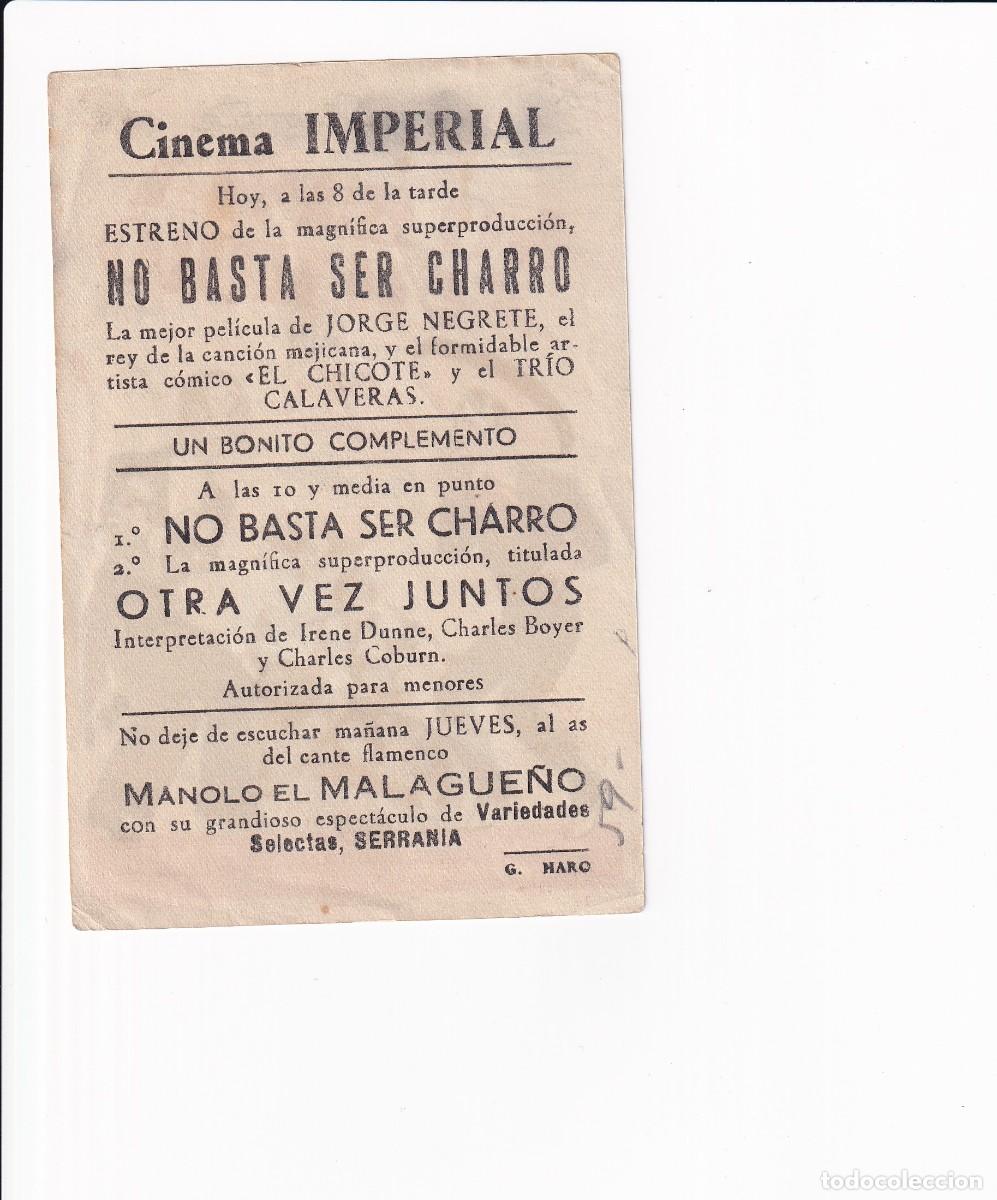 Cine: NO BASTA SER CHARRO .- JORGE NEGRETE - Foto 2