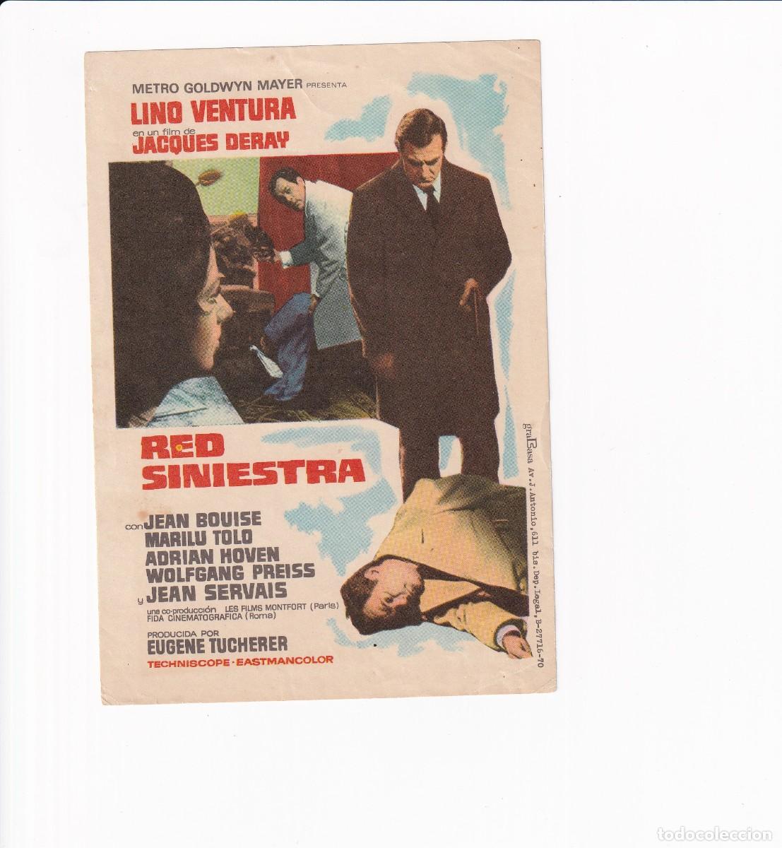 Cine: RED SINIESTRA .- LINO VENTURA - Foto 1