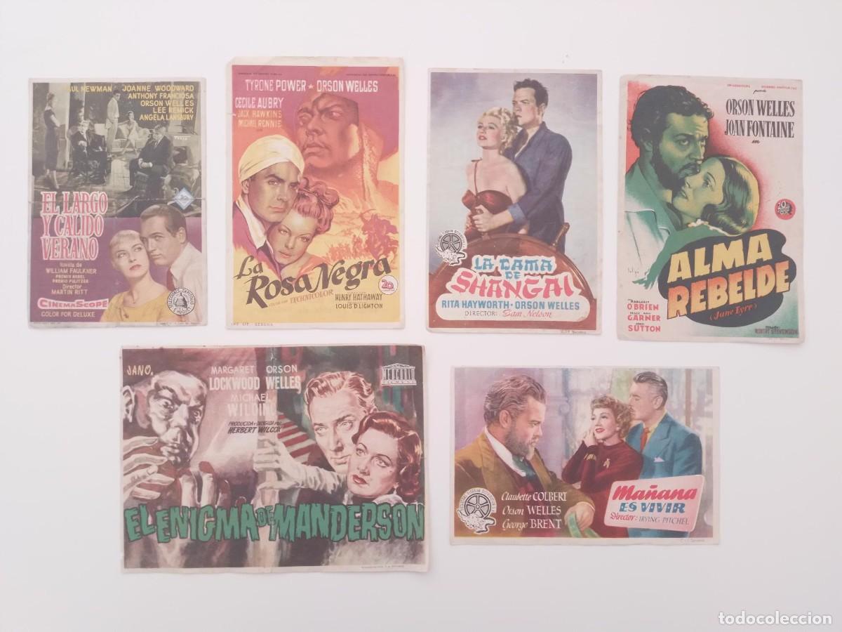 Cine: LOTE DE 6 PROGRAMAS DE CINE DE ORSON WELLES - Foto 1