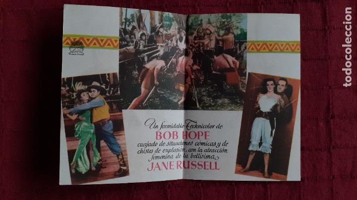 Cine: PROGRAMA DE CINE DOBLE. ROSTRO PALIDO. BOB HOPE. DE MANO. CINE CARMEN. - Foto 3