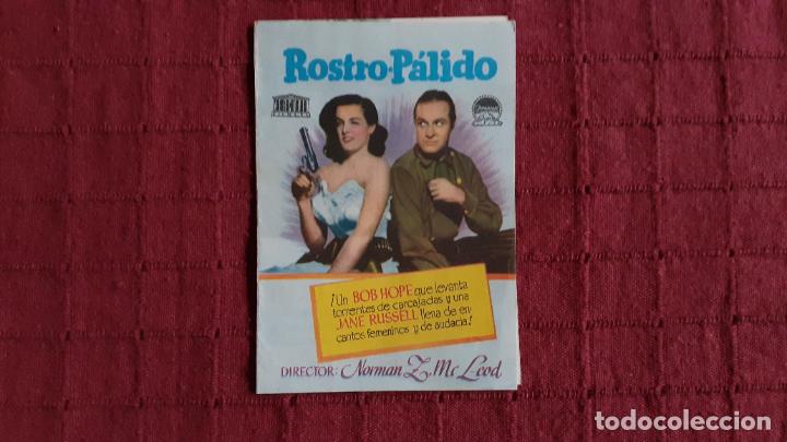 Cine: PROGRAMA DE CINE DOBLE. ROSTRO PALIDO. BOB HOPE. DE MANO. CINE CARMEN. - Foto 1