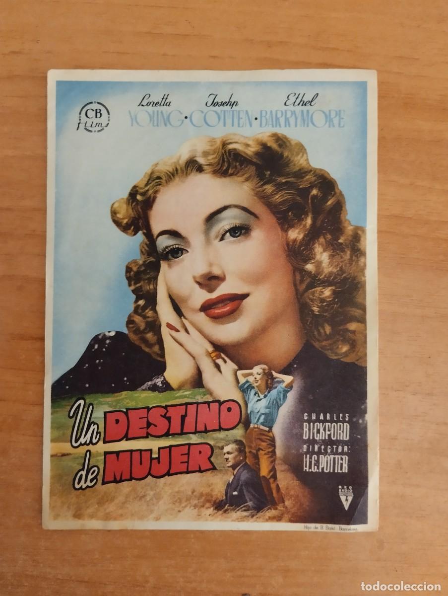 Cine: N&ordm;3-- PROGRAMA DE CINE -- UN DESTINO DE MUJER CT - Foto 1