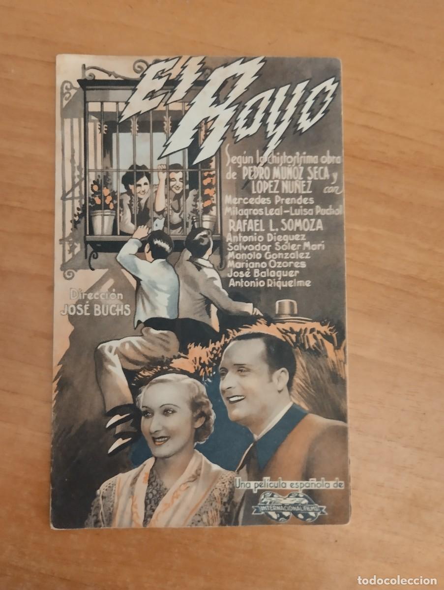 Cine: N&ordm;3-- PROGRAMA DE CINE DE LA PELICULA -- EL RAYO - Foto 1