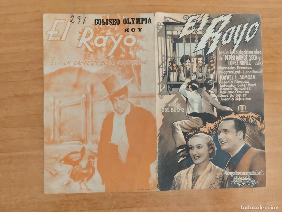 Cine: N&ordm;3-- PROGRAMA DE CINE DE LA PELICULA -- EL RAYO - Foto 3