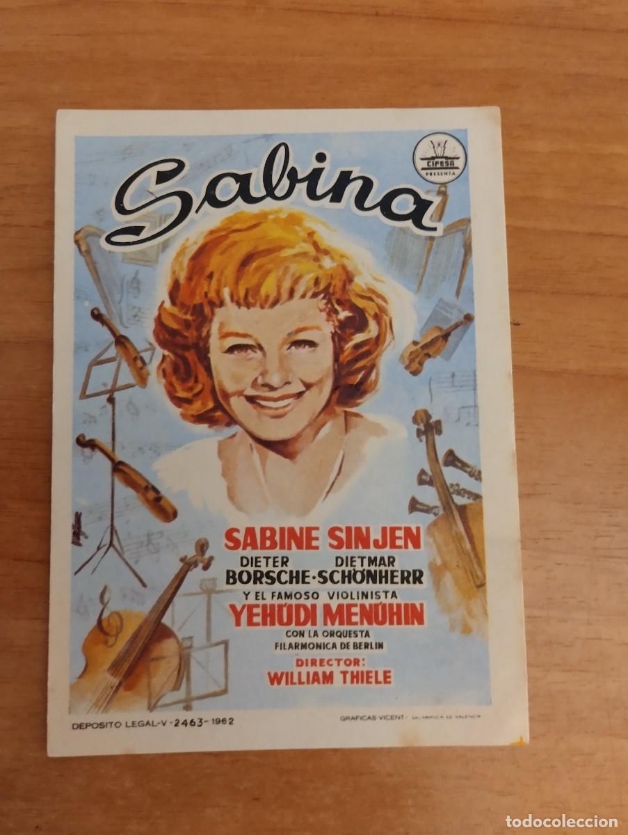  Flyers Publicitaires de films Anciens: N&ordm;3-- PROGRAMA DE CINE DE LA PELICULA -- SABRINA