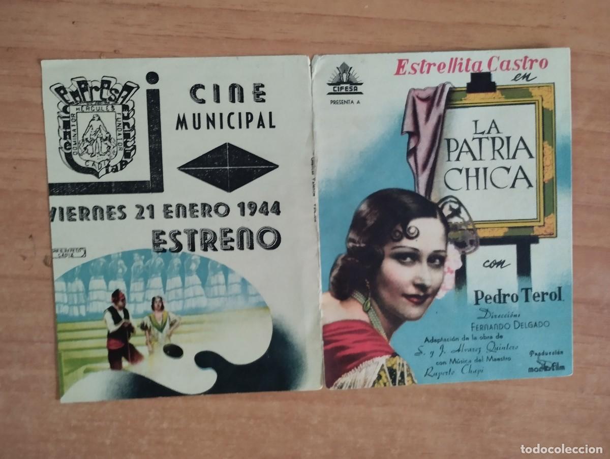  Flyers Publicitaires de films Anciens: N&ordm;3-- PROGRAMA DE CINE DE LA PELICULA --LA PATRIA CHICA