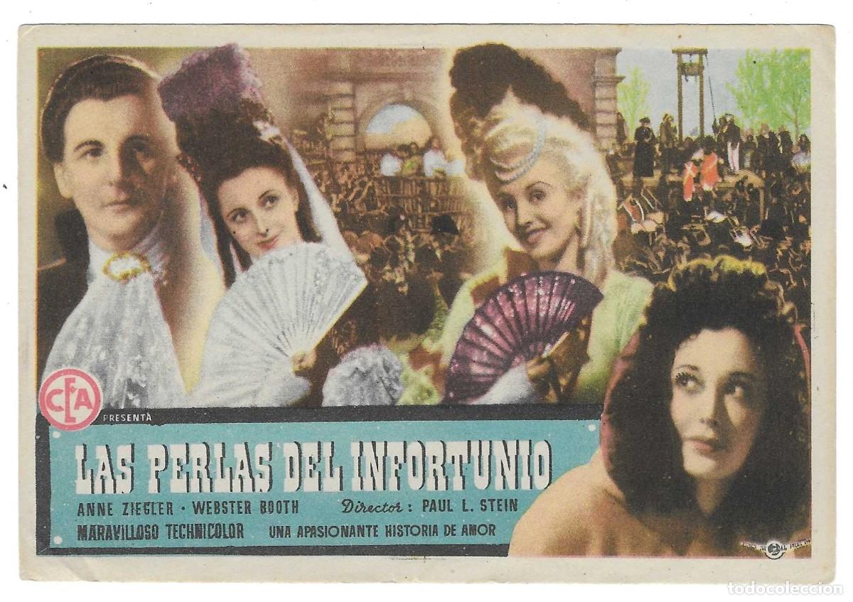  Foglietti di film di film antichi di cinema: Programa Cine. Las Perlas del Infortunio. Anne Ziegler. 19-1600