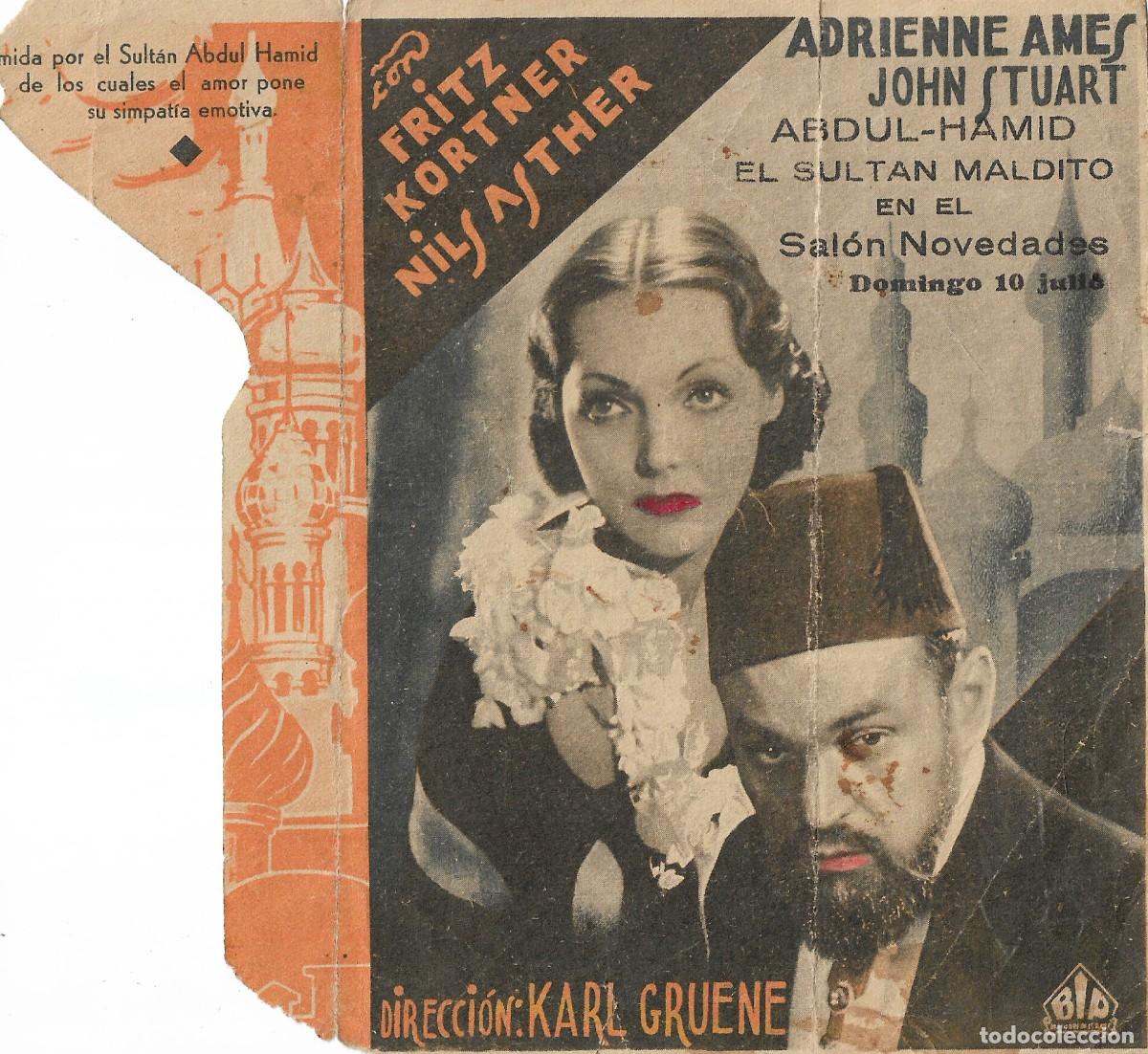 Cine: PN - PROGRAMA DOBLE - ABDUL HAMID EL SULTAN MALDITO - SAL&Oacute;N NOVEDADES, 1935. - Foto 2