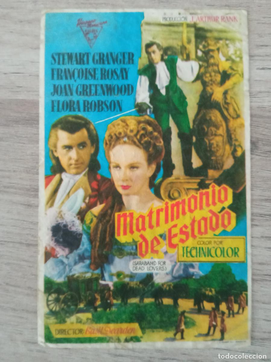  Flyers Publicitaires de films Anciens: MATRIMONIO DE ESTADO, STEWART GRANGER