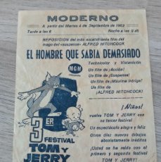 Cine: 3º FESTIVAL TOM Y JERRY, CLICHÉ DETRÁS DE EL HOMBRE QUE SABÍA DEMASIADO, 1962