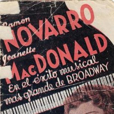 Cine: PG- PROGRAMA DOBLE - EL GATO Y EL VIOLIN - JEANETTE MAC DONALD, RAMÓN NOVARRO - TEATRO PRINCIPAL