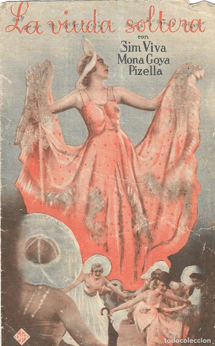 Cine: PN - PROGRAMA DOBLE - LA VIUDA SOLTERA - SIM VIVA, MONA GOYA - CENTRAL CINEMA - 1935. - Foto 1