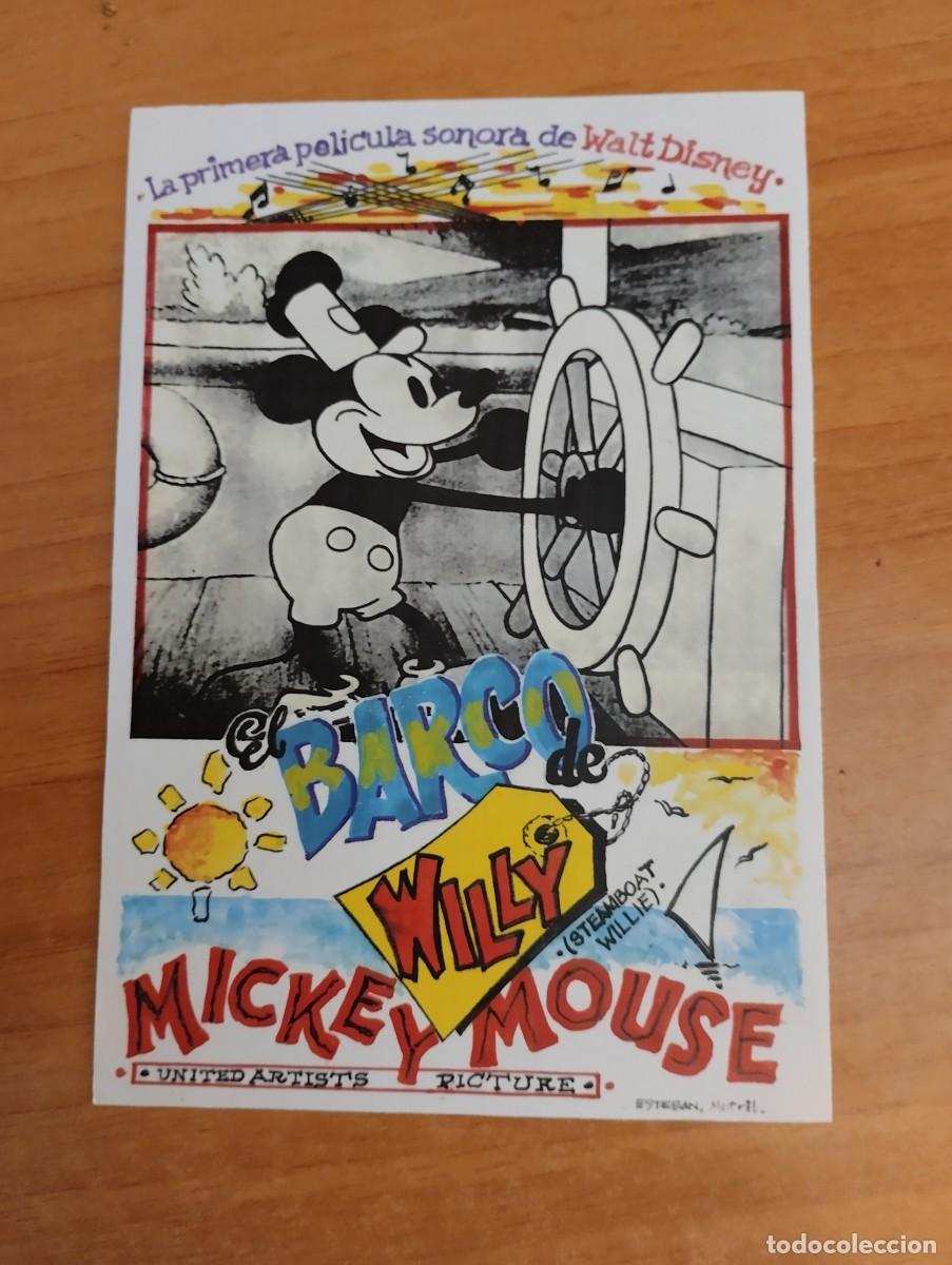 Folhetos de m&atilde;o de filmes antigos de cinema: n&ordm;3-PROGRAMA DE CINE--EL BARCO DE MICKEY MOUSE (edit.esteban lirola)