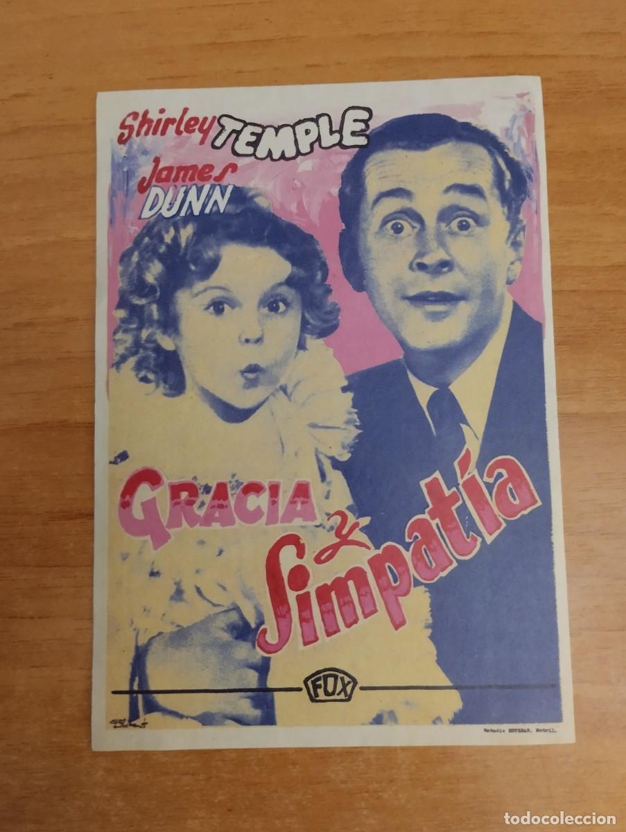 Folhetos de m&atilde;o de filmes antigos de cinema: n&ordm;3-PROGRAMA DE CINE--GRACIA Y SIMPATIA (edit.esteban lirola)