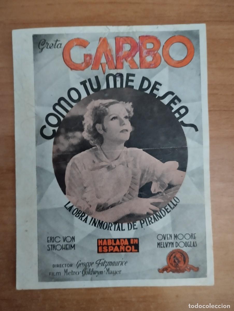 Cine: GRIS-PROGRAMA DE CINE - COMO TU ME DESEAS - Foto 1