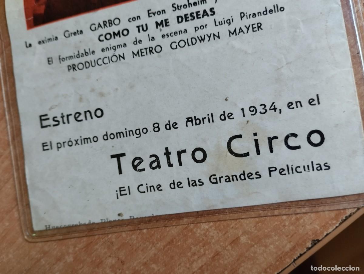 Cine: GRIS-PROGRAMA DE CINE - COMO TU ME DESEAS - Foto 5
