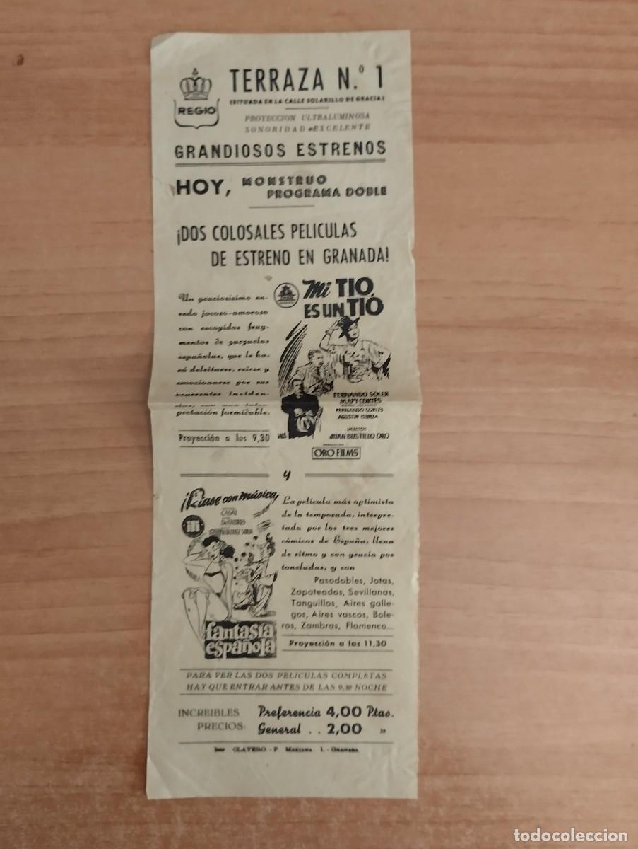 Folhetos de m&atilde;o de filmes antigos de cinema: rojo-PROGRAMA DE CINE LOCAL - MI TIO ES UN TIO ct