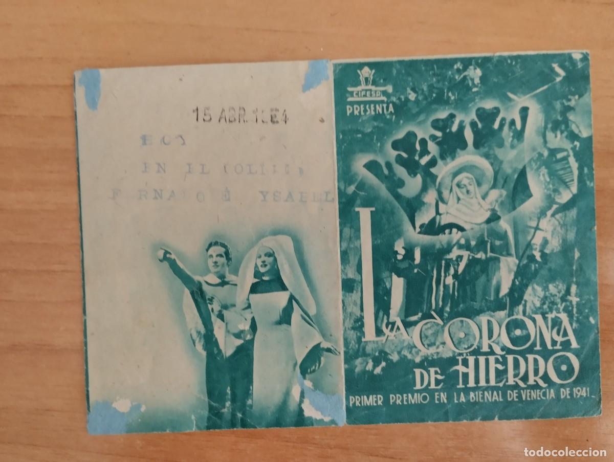  Flyers Publicitaires de films Anciens: rojo-- PROGRAMA DE CINE-- LA CORONA DE HIERRO