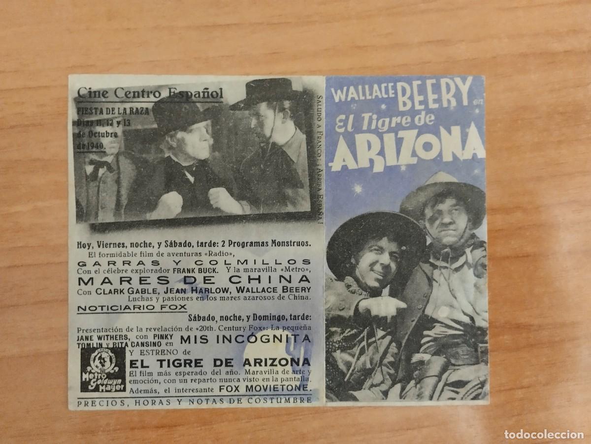 Cinema: rojo-- PROGRAMA DE CINE-- TIGRE DE ARIZONA ct