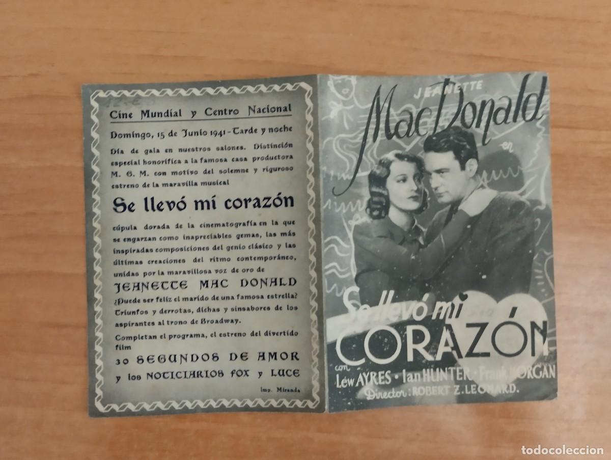 Cinema: rojo-- PROGRAMA DE CINE-- SE LLEV&Oacute; MI CORAZ&Oacute;N