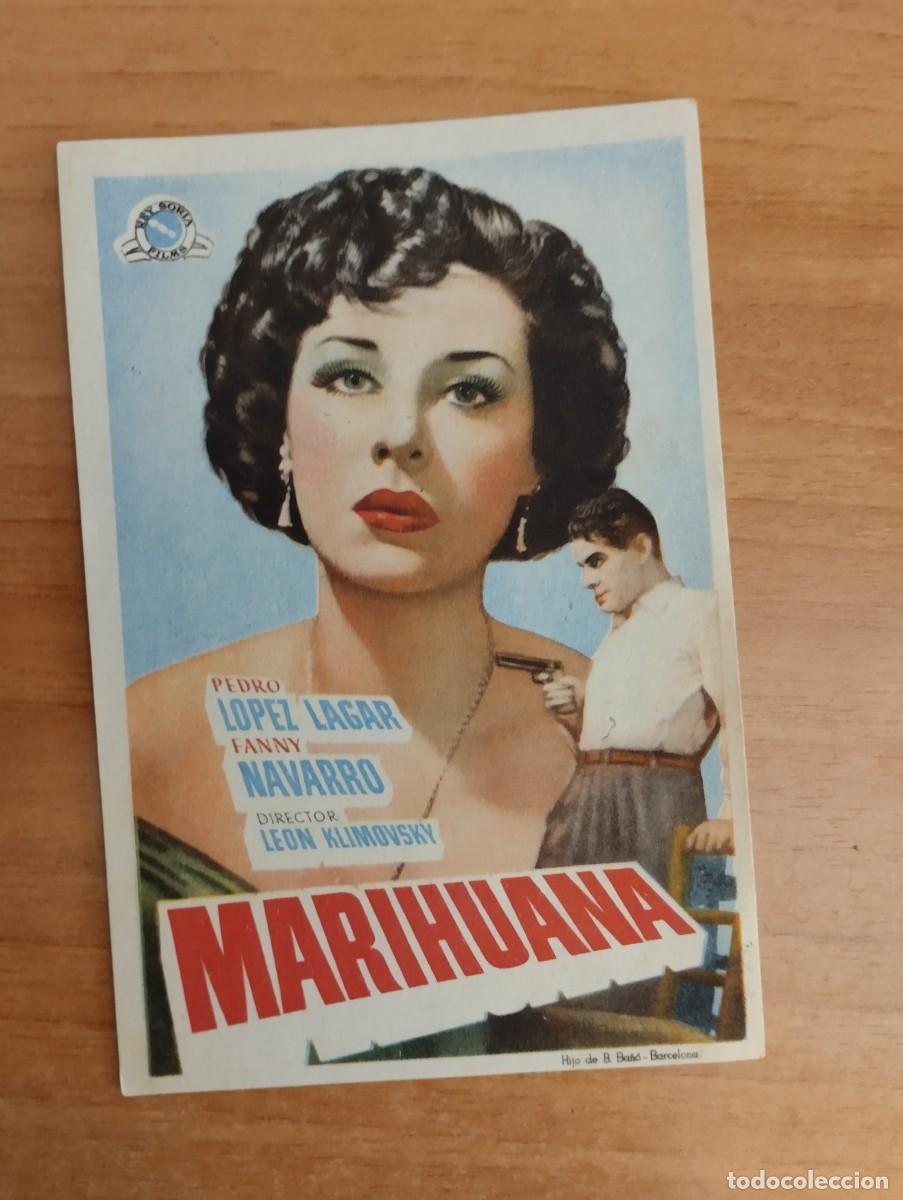 Folhetos de m&atilde;o de filmes antigos de cinema: rojo-- PROGRAMA DE CINE-- MARIHUANA