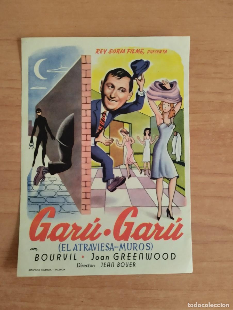 Folhetos de m&atilde;o de filmes antigos de cinema: rojo-- PROGRAMA DE CINE-- GAR&Uacute;-GAR&Uacute;