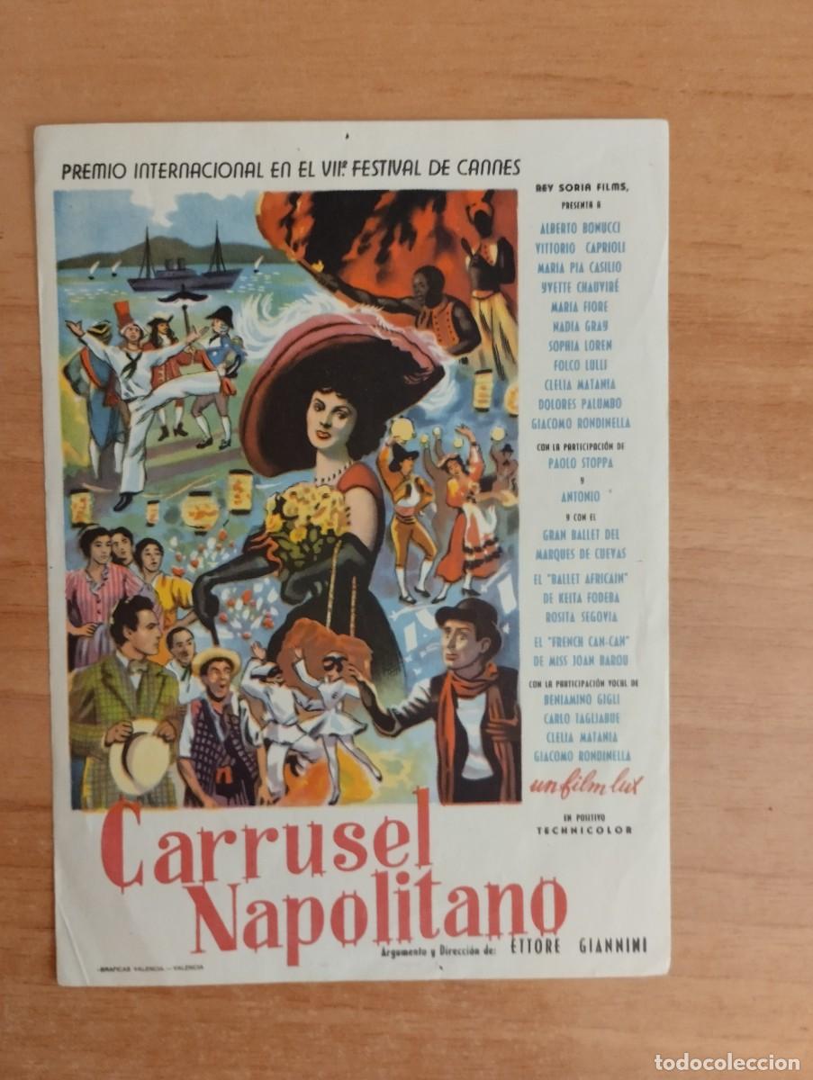  Flyers Publicitaires de films Anciens: rojo-- PROGRAMA DE CINE-- CARRUSEL NAPOLITANO
