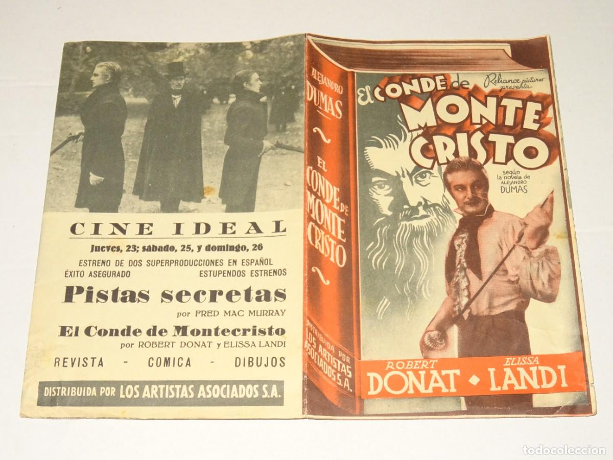 Cine: PROGRAMA DE CINE - EL CONDE DE MONTE CRISTO - Foto 1