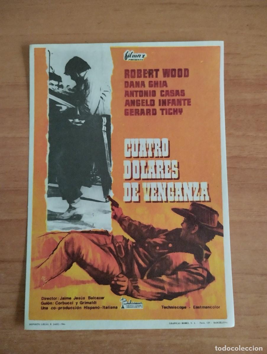Cine: rojo2-- PROGRAMA DE CINE-- CUATRO DOLARES DE VENGANZA - Foto 1