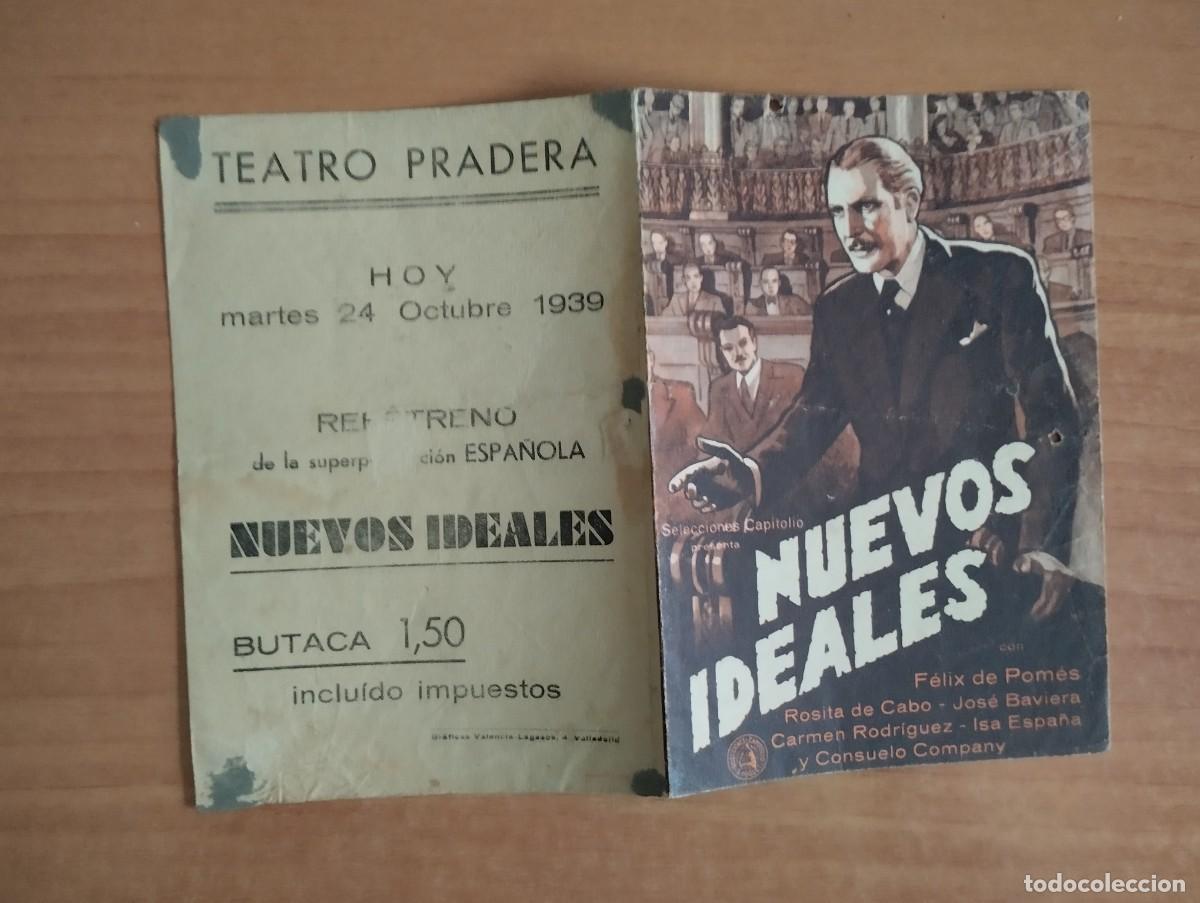 Folhetos de m&atilde;o de filmes antigos de cinema: rojo2-- PROGRAMA DE CINE --- NUEVOS IDEALES