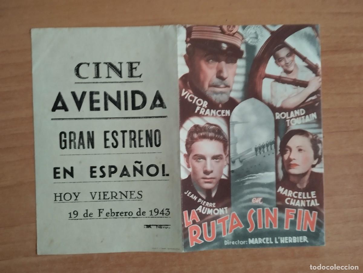 Folhetos de m&atilde;o de filmes antigos de cinema: rojo2-- PROGRAMA DE CINE --- LA RUTA SIN FIN