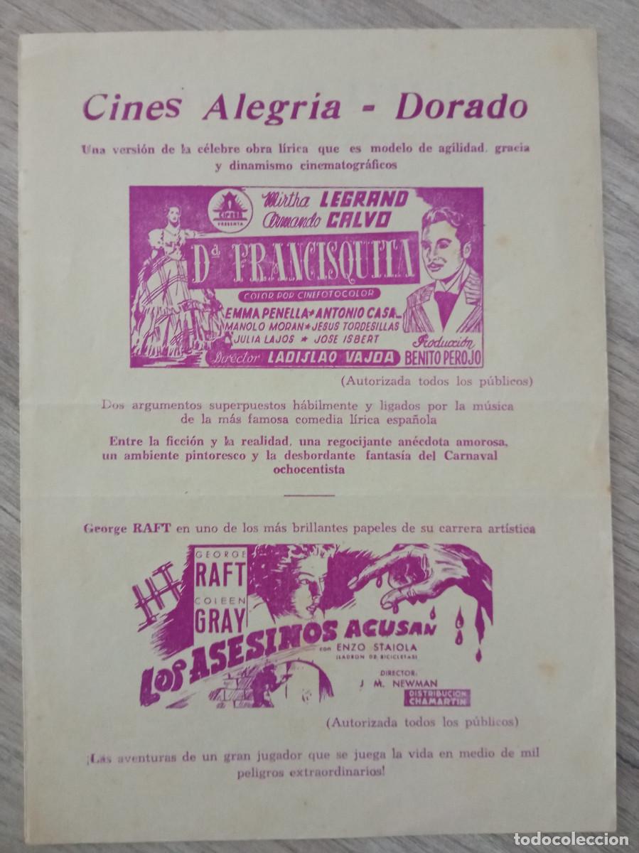 Cine: DO&Ntilde;A FRANCISQUITA Y LOS ASESINOS ACUSAN, CINES ALEGRIA Y DORADO