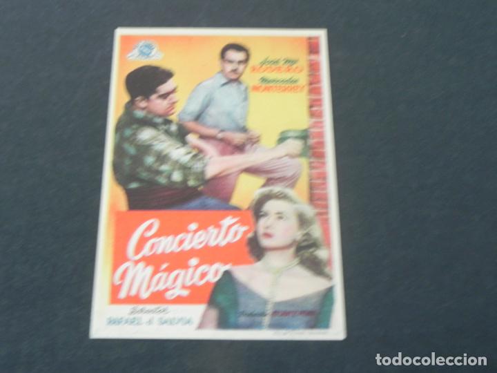 Folhetos de m&atilde;o de filmes antigos de cinema: FOLLETO DE CINE - EL CONCIERTO M&Aacute;GICO (JOSE M RODERO / MERCEDES MONTERREY)