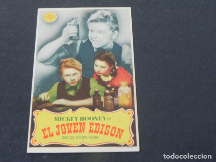 Cine: FOLLETO DE CINE - EL JOVEN EDISON (MICKEY ROONEY)