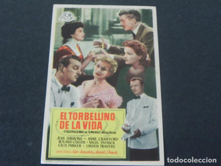 Cine: FOLLETO DE CINE - EL TORBELLINO DE LA VIDA (JEAN SIMMONS / ANNE CRAWFORD)