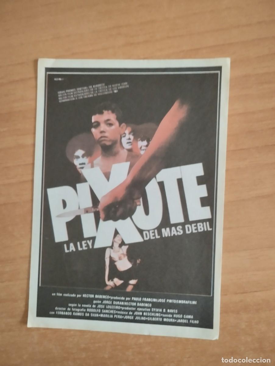 Cine: rojo-- PROGRAMA DE CINE-- - PIXOTE LA LEY DEL MAS DEBIL - Foto 1