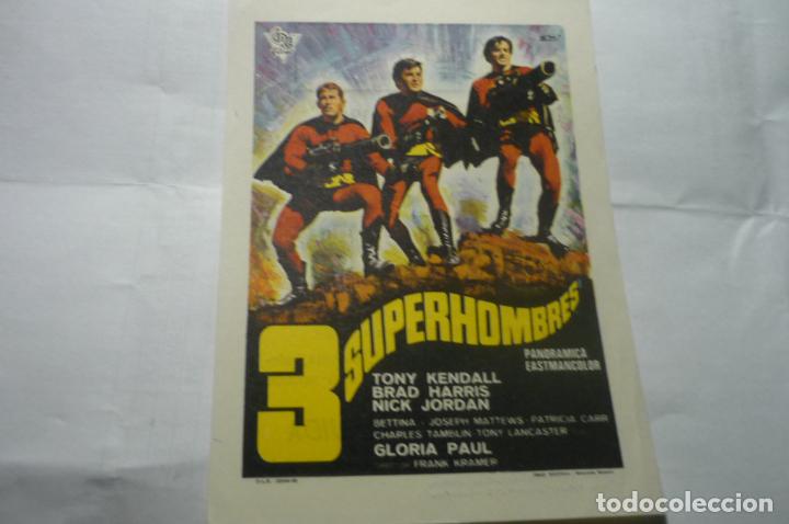 Cine: programa 3 superhombres tony kendall publicidad - Foto 1