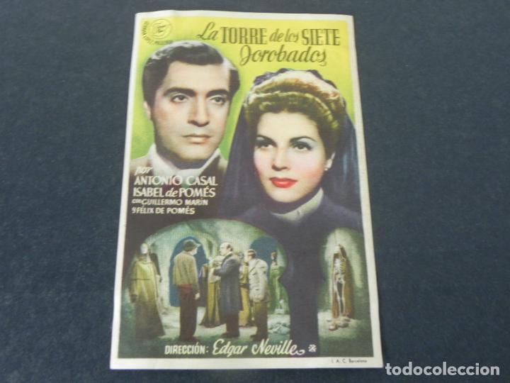  Foglietti di film di film antichi di cinema: FOLLETO DE CINE - LA TORRE DE LOS SIETE JOROBADOS (ANTONIO CASAL / ISABEL DE POM&Eacute;S)