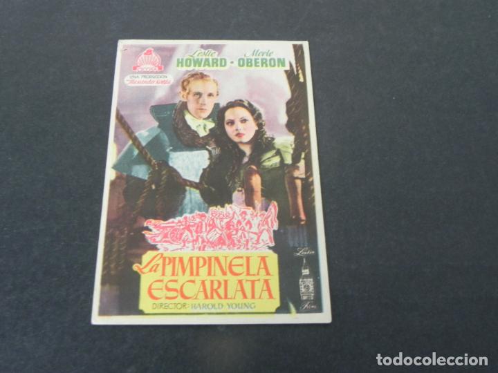  Foglietti di film di film antichi di cinema: FOLLETO DE CINE - LA PIMPINELA ESCARLATA (LESLIE HOWARD / MERLE OBERON