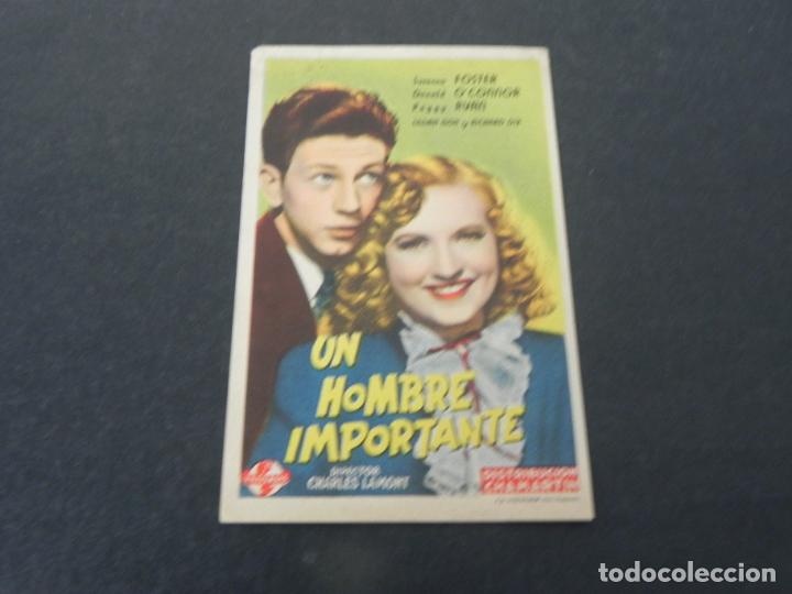 Kino: FOLLETO DE CINE - UN HOMBRE IMPORTANTE (SUSANA FOSTER / DONALD O'CONNOR)