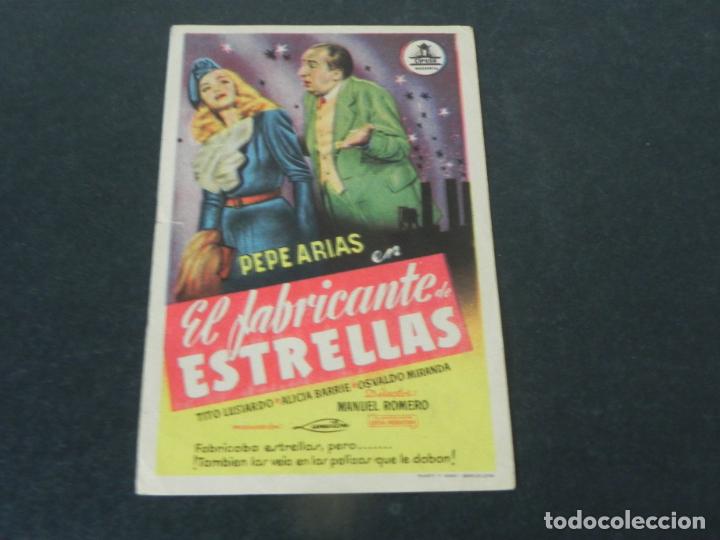 Kino: FOLLETO DE CINE - EL FABRICANTE DE ESTRELLAS (PEPE ARIAS / ALICIA BARRIE)