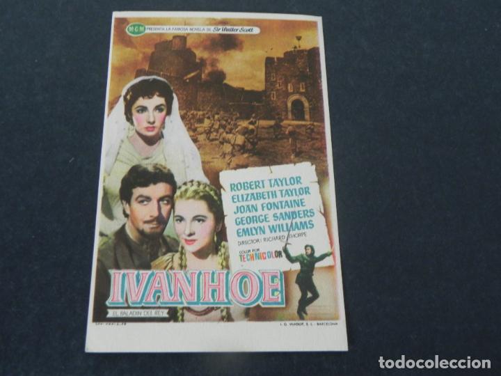Cine: FOLLETO DE CINE - IVANHOE (ROBERT TAYLOR / ELIZABETH TAYLOR)